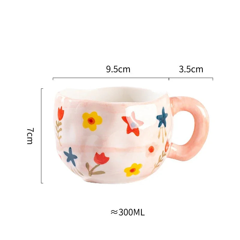 pink meadow - ceramic mug