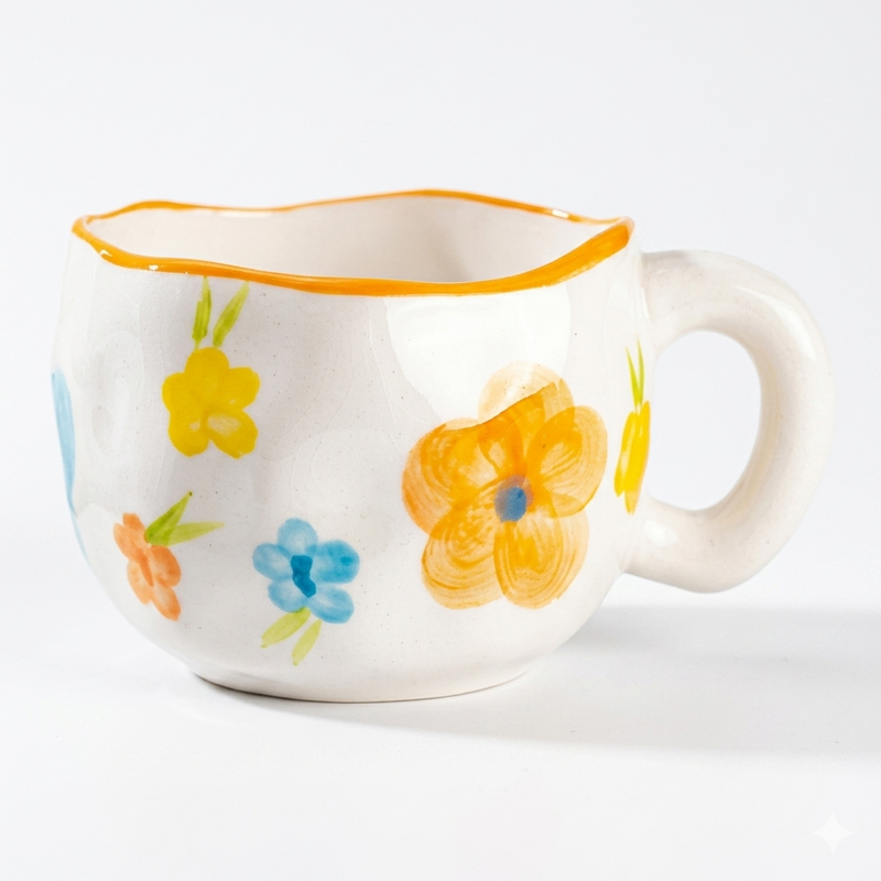 peach blossom - ceramic mug