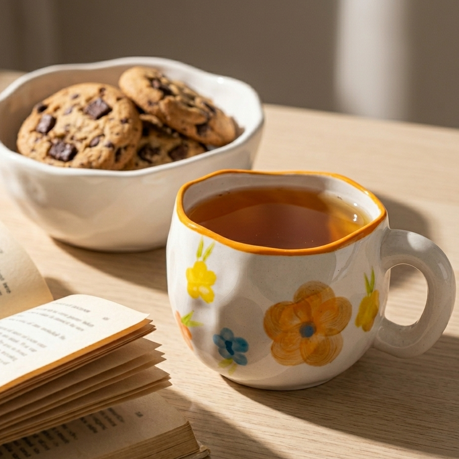 peach blossom - ceramic mug