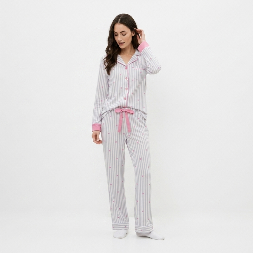 blush hearts - 100% cotton pyjama set