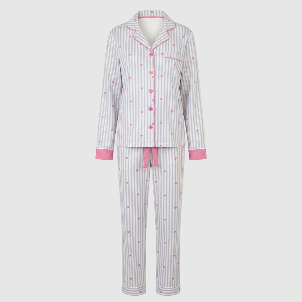 blush hearts - 100% cotton pyjama set