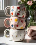 pink meadow - ceramic mug